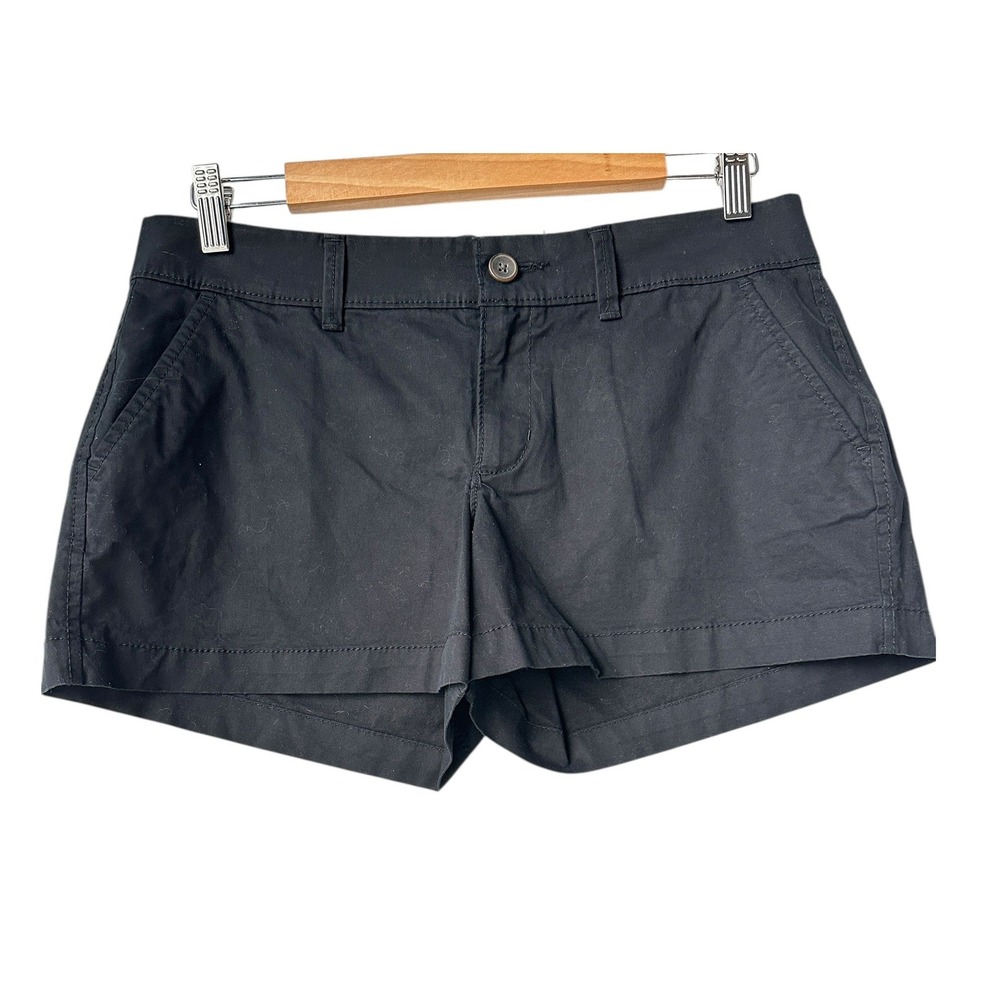 Old Navy Shorts Black Cotton Blend Casual Classic Vacation Summer Size 4‎ Preppy